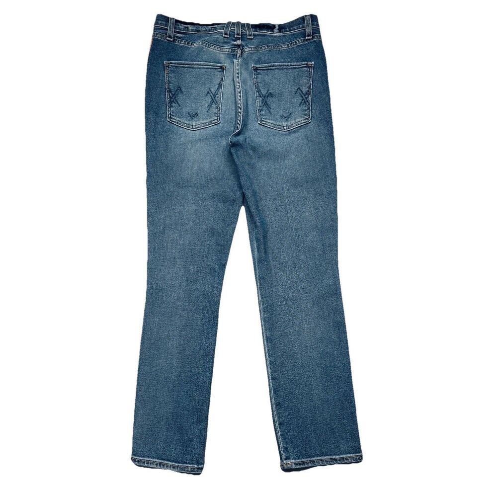 McGuire High Rise Ankle Jeans 29 (29x26) Blue Navy Salmon Stripe Denim Womens - Picture 3 of 11